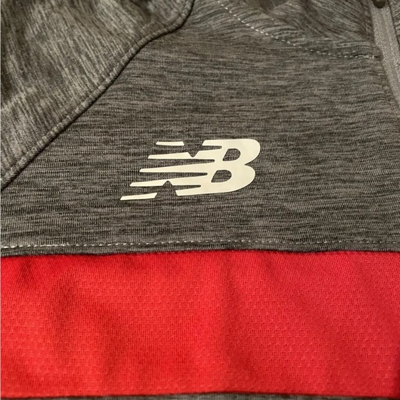 New Balance Women’s Size Small Athletic Half Zip Pullover Long sleeve RedGray - Picture 2 of 5